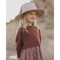 Rylee and Cru Rosette Sweatshirt Dress