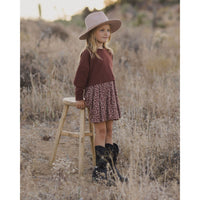 Rylee and Cru Rosette Sweatshirt Dress