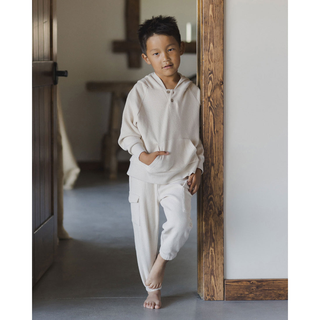 Rylee and Cru Stone Waffle Hoodie