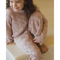 Rylee and Cru Rose Crochet Knit Pullover