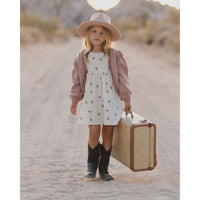 Rylee and Cru Rose Fringe Cardigan
