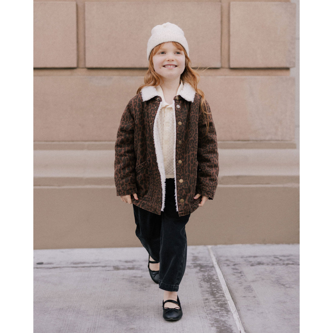 Rylee and Cru Leopard Long Chore Coat