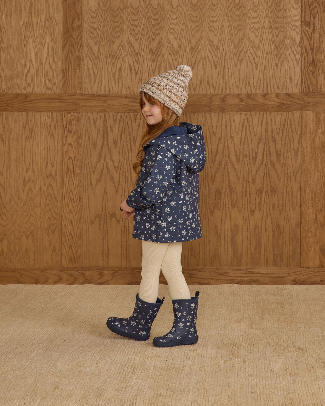 Rylee and Cru Blue Floral Raincoat