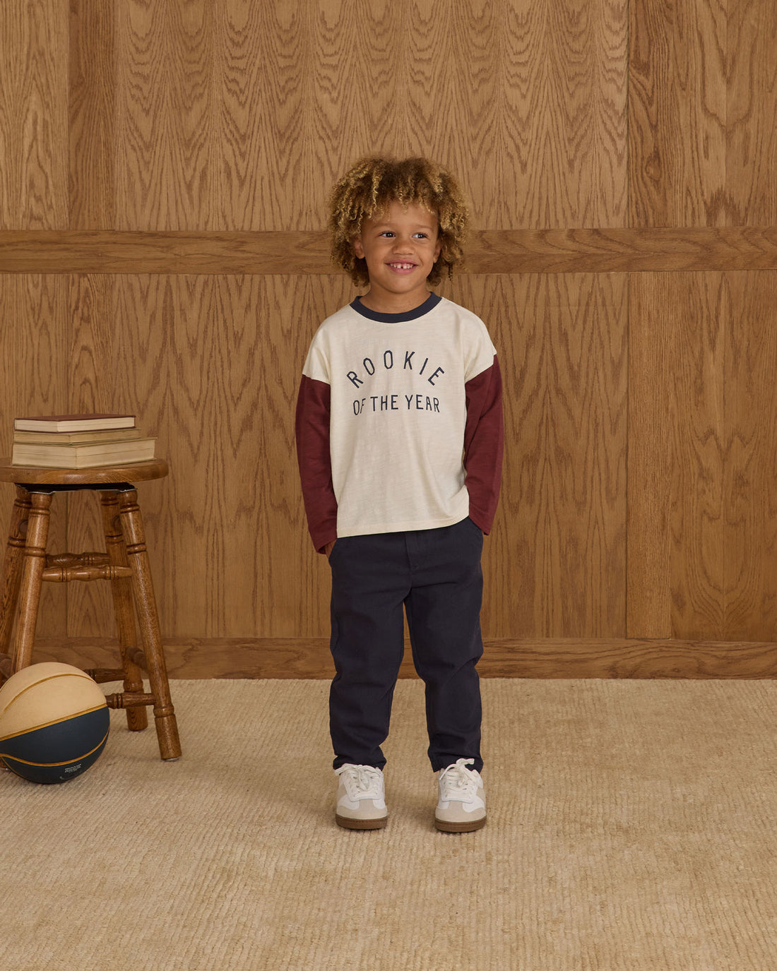 Rylee and Cru Ivory Rookie Camden Long Sleeve Tee