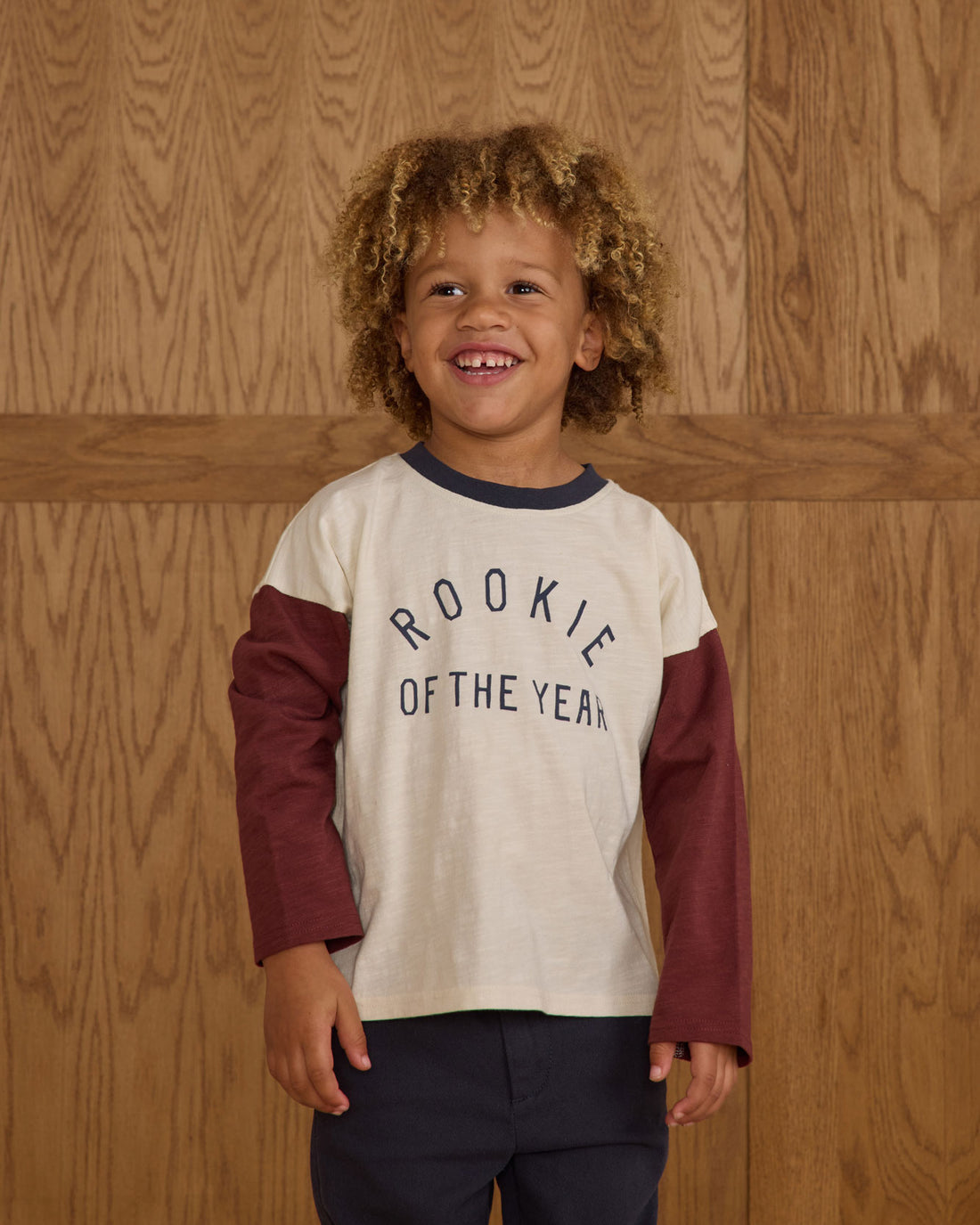 Rylee and Cru Ivory Rookie Camden Long Sleeve Tee