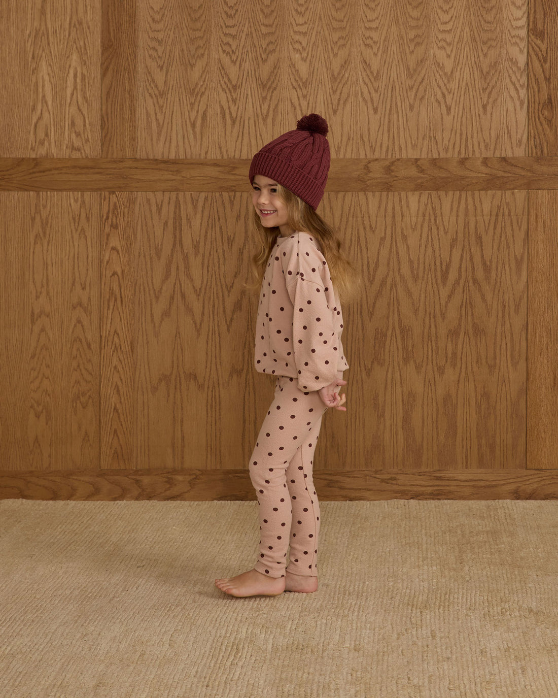 Rylee and Cru Polka Dot Spongey Knit Set