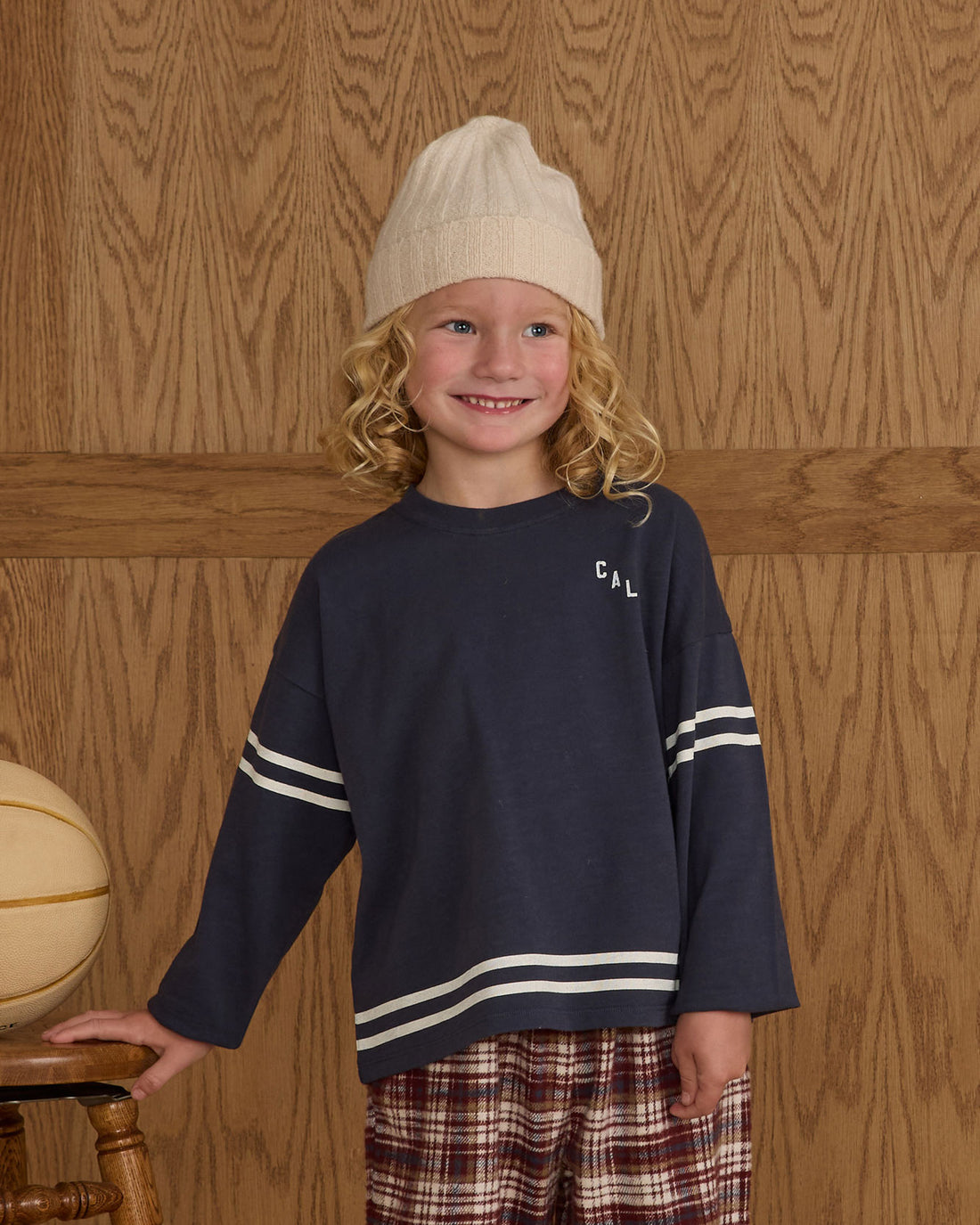 Rylee and Cru Navy Camden Long Sleeve Tee