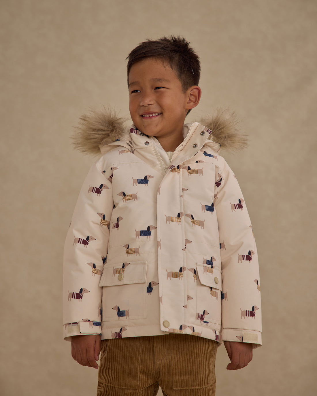 Rylee and Cru Natural Dachshund Parka Ski Jacket
