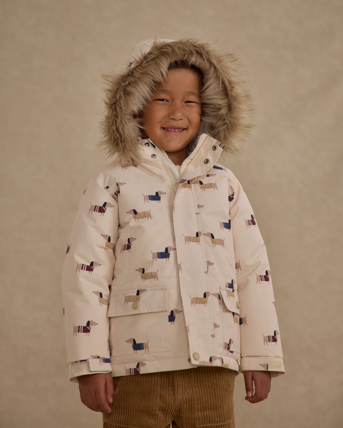 Rylee and Cru Natural Dachshund Parka Ski Jacket