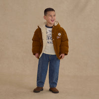 Rylee and Cru Golden Cord Puffer Jacket