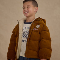 Rylee and Cru Golden Cord Puffer Jacket