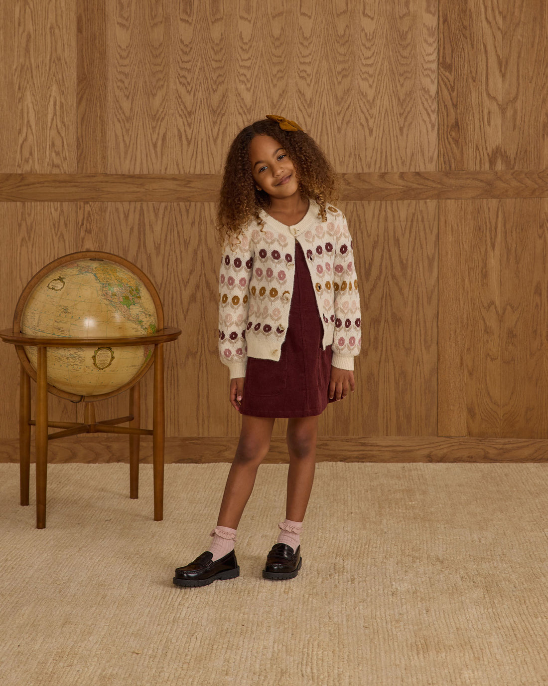 Rylee and Cru Natural Floral Jacquard Cheyenne Cardigan