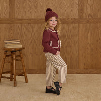 Rylee and Cru Burgundy Pinstripe Relaxed Cargo Pant