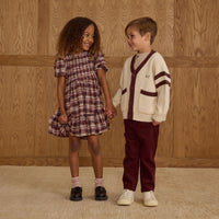 Rylee and Cru Burgundy Plaid India Dress