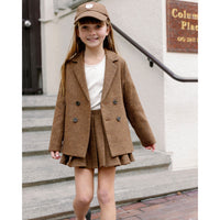 Rylee and Cru Rustic Plaid Pleated Mini Skirt