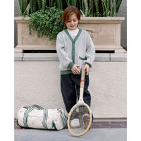 Rylee and Cru Green Stripe Haywood Cardigan