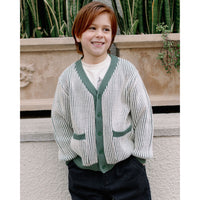 Rylee and Cru Green Stripe Haywood Cardigan