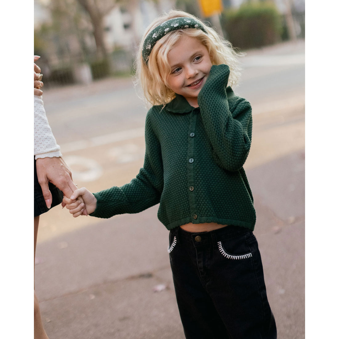 Rylee and Cru Green Ditsy Padded Headband