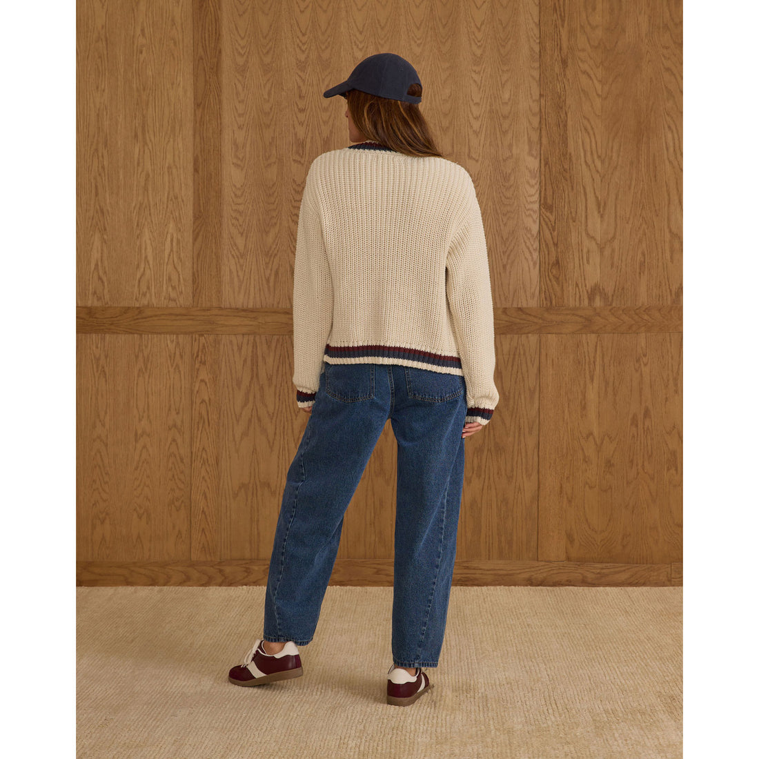 Rylee and Cru Natural Women Collegiate Cardigan
