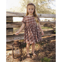 Rylee and Cru Mulberry Aspen Plaid Rose Dress
