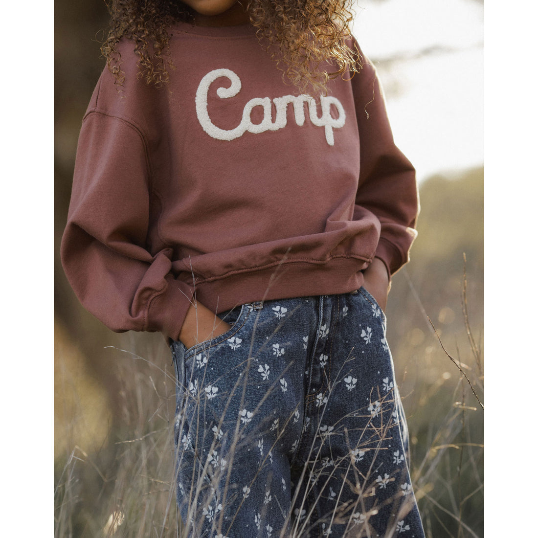 Rylee and Cru Mulberry Camp Oversized Sweatshirt