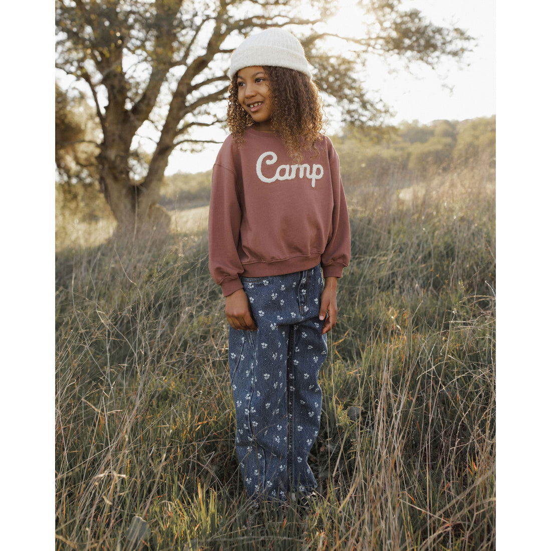 Rylee and Cru Mulberry Camp Oversized Sweatshirt