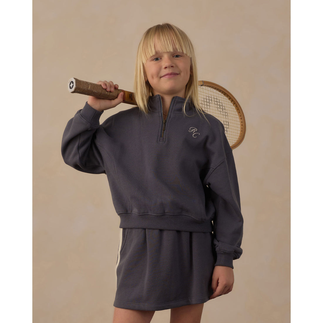 Rylee and Cru Midnight Half Zip Sweatshirt