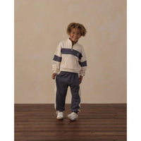 Rylee and Cru Natural Outdoor Club Panel Stripe Half Zip Sweatshirt