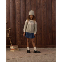 Rylee and Cru Indigo Pleated Denim Skirt