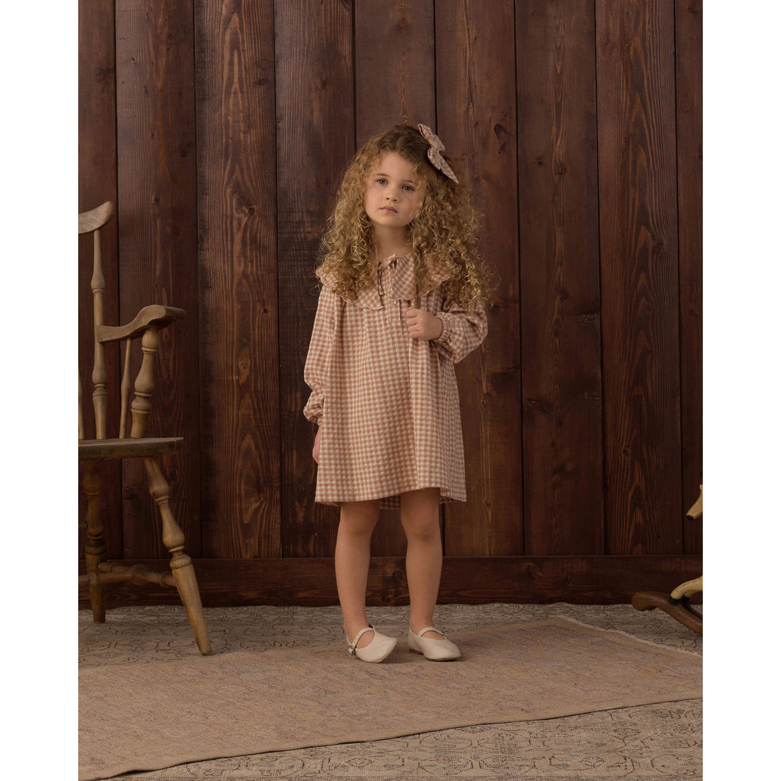 Rylee and Cru Fawn Gingham Collette Mini Dress