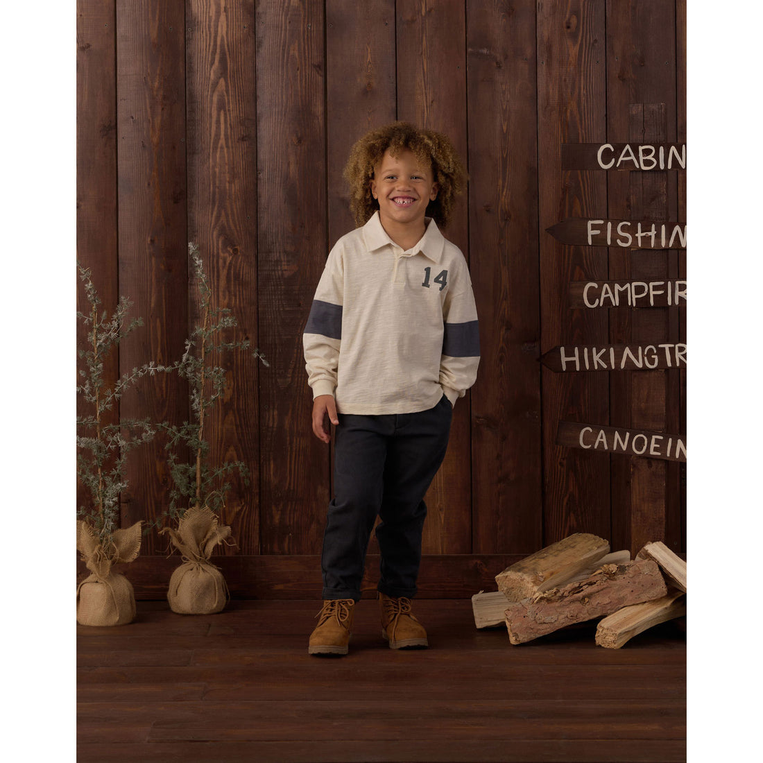 Rylee and Cru Natural Midnight Rugby Polo