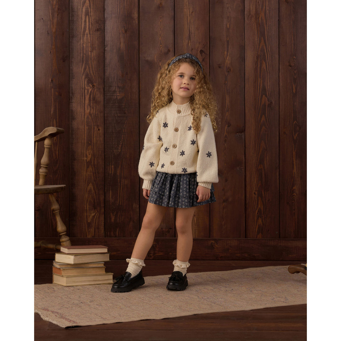 Rylee and Cru Natural Midnight Daisy Tulip Cardigan