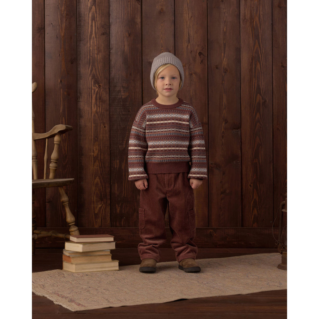 Rylee and Cru Mulberry Multi-Stripe Aspen Sweater