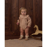 Rylee and Cru Fawn Gingham Colette Romper
