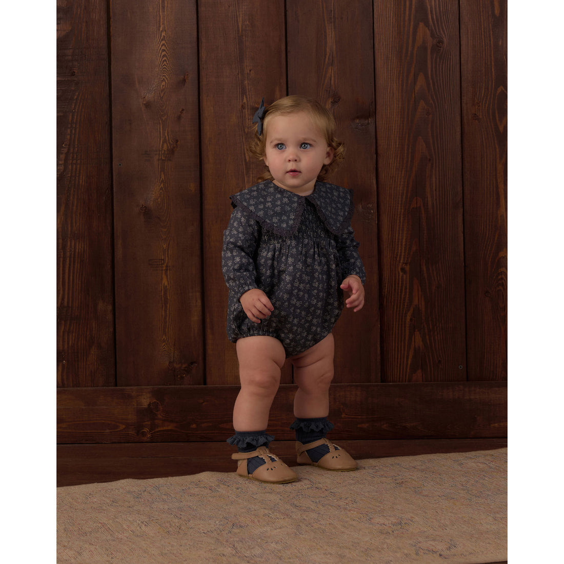 Rylee and Cru Midnight Heart Ditsy Fern Romper