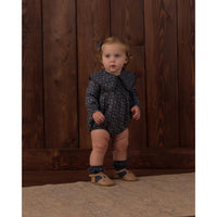 Rylee and Cru Midnight Heart Ditsy Fern Romper