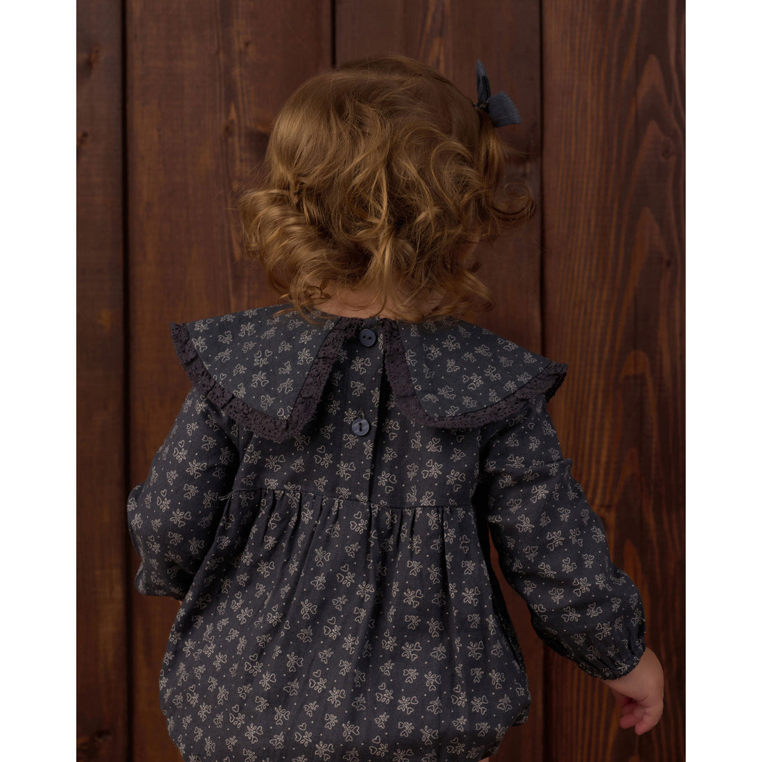Rylee and Cru Midnight Heart Ditsy Fern Romper