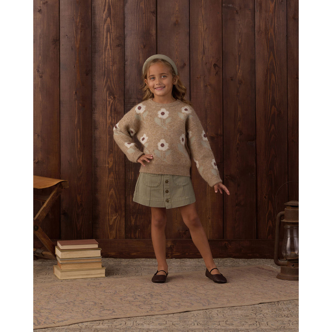 Rylee and Cru Dark Sage Denver Mini Skirt