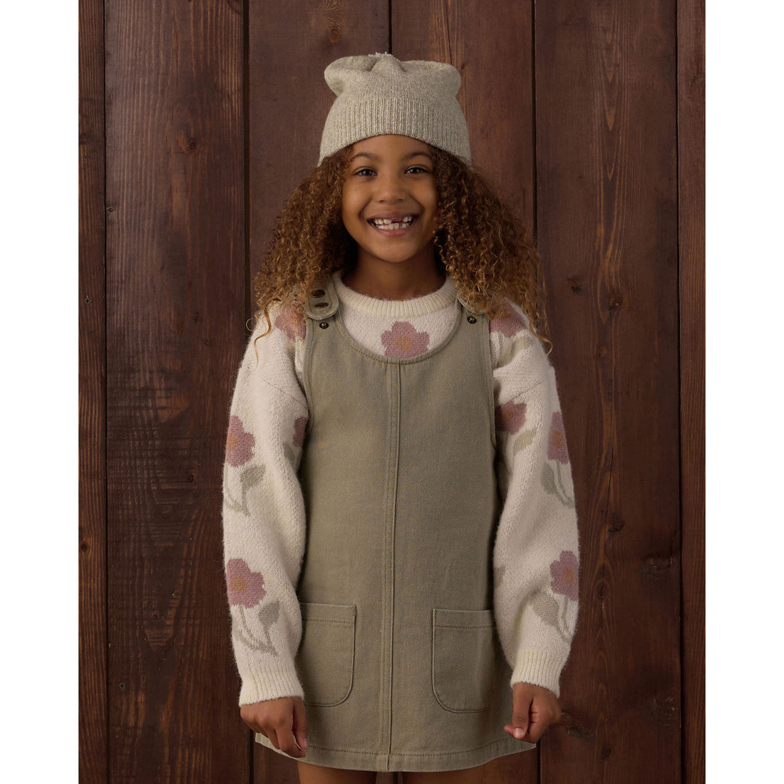 Rylee and Cru Ivory Flower Aspen Sweater