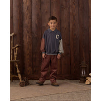 Rylee and Cru Midnight Color Block Collared Sweatshirt