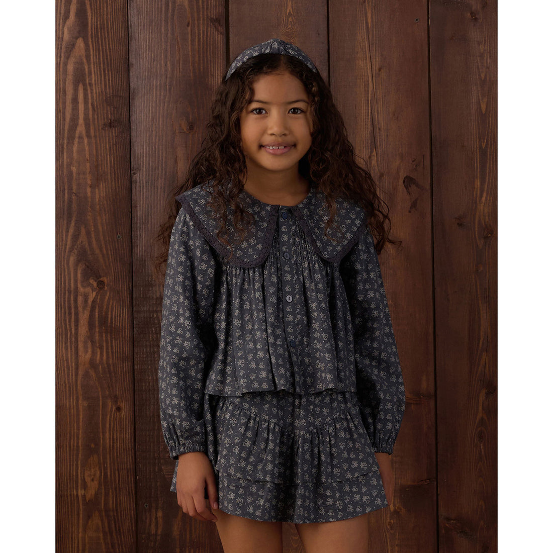 Rylee and Cru Midnight Heart Ditsy Knotted Headband