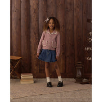 Rylee and Cru Rosewood Collared Cardigan