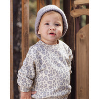 Rylee and Cru Natural Blue Leopard Oversized Sweatshirt