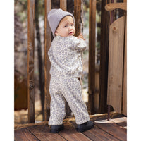 Rylee and Cru Natural Blue Leopard Oversized Sweatshirt