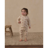 Rylee and Cru Natural Pink Daisies Tee + Pant Set