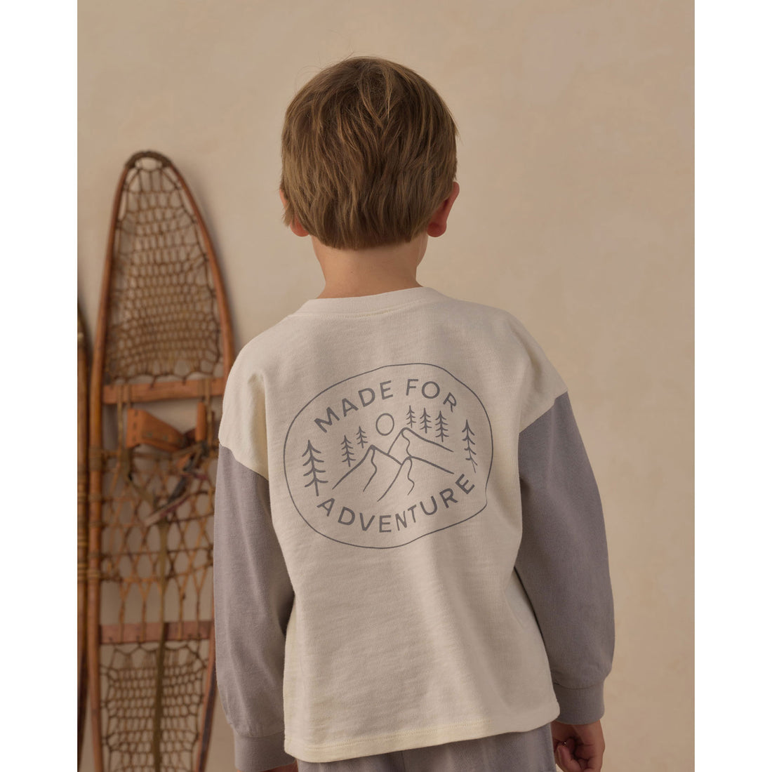 Rylee and Cru Ivory Relaxed Made For Adventure Henley Tee