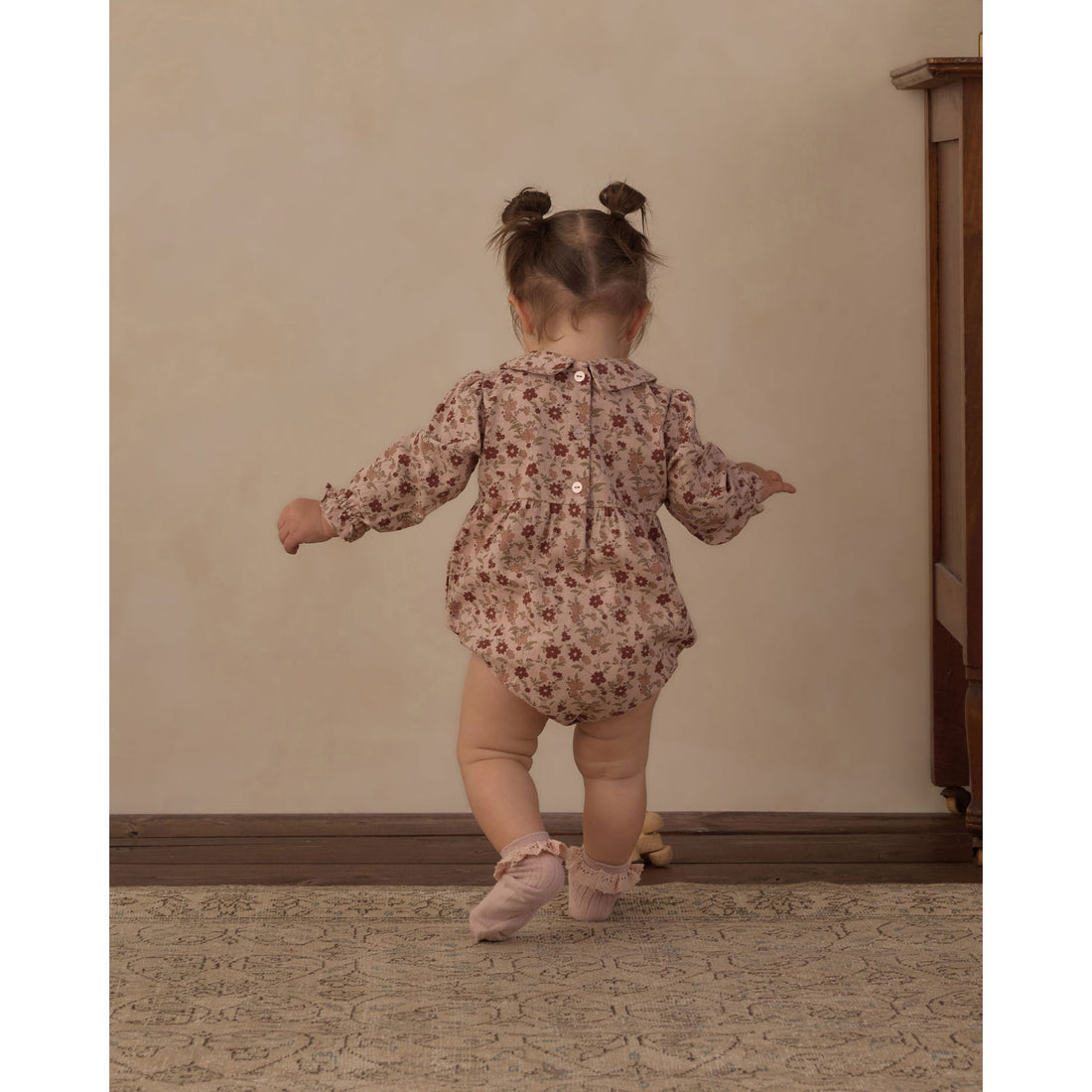 Rylee and Cru Blush Pink Floral Cora Romper