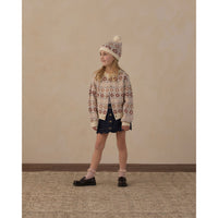 Rylee and Cru Natural Flower Fair Isle Cheyenne Cardigan