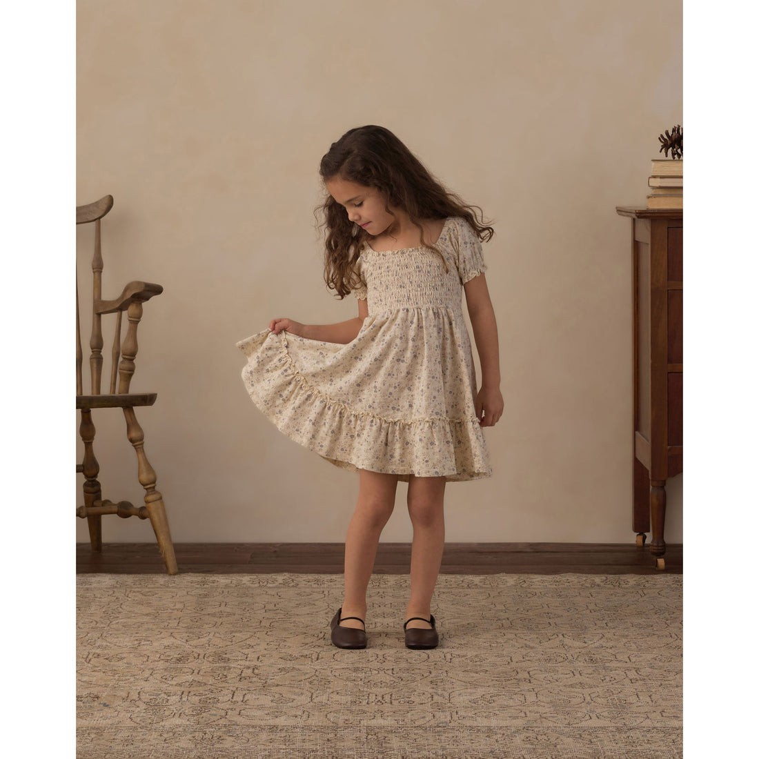 Rylee and Cru Natural Meadow Sage Jersey Dress