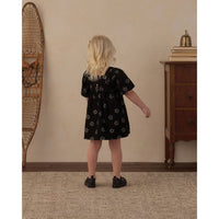 Rylee and Cru Black Daisy Gretta Babydoll Dress